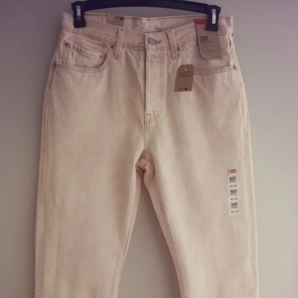 'Levi's' 501 Natural Jean Size 30 X 30 NWT Button - Picture 8 of 13